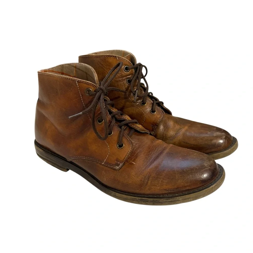 Bed Stu Men’s Size 8 Brown Leather Lace Up Chukka Boots Dress Shoes Formal Party